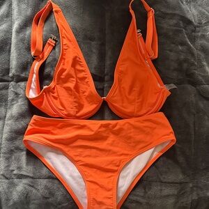 SHEIN Bright Orange Bikini Set